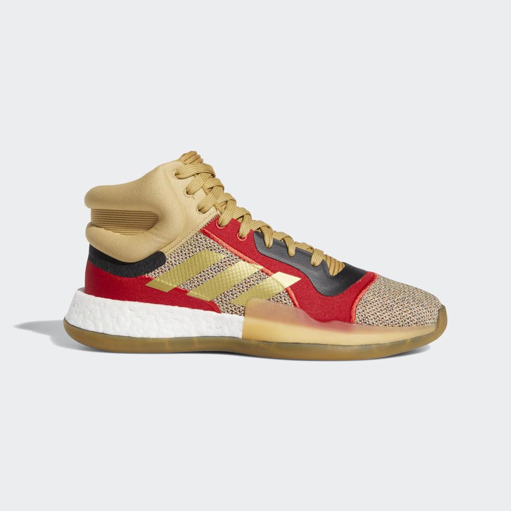 Adidasi Baschet Adidas Marquee Boost Barbati Romania - Aurii Metal/Rosii Inchis G27742